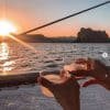 Puesta de sol catamaran valencia